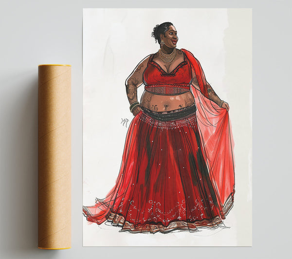 Crimson Confidence Giclee Print