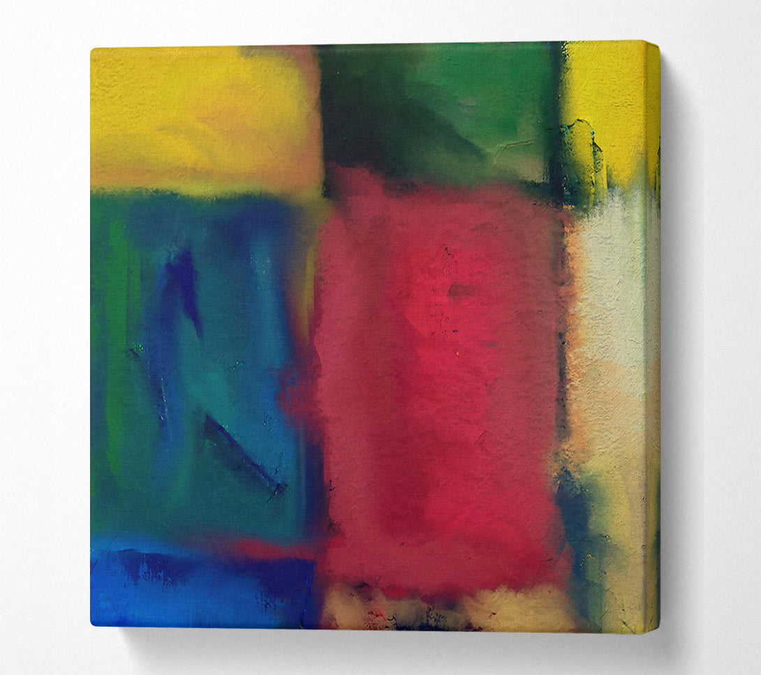 A Canvas Print of Crimson Abstract Forms Canvas Print