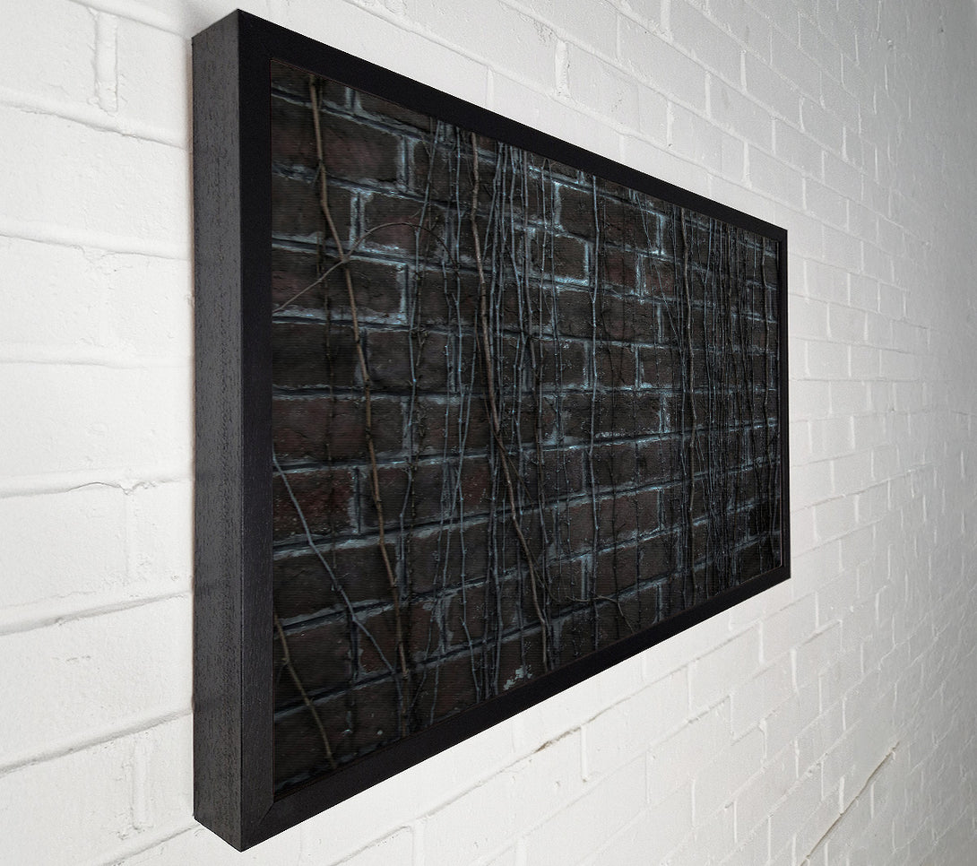  A Canvas Print of Gray Brick Vines Canvas Print
