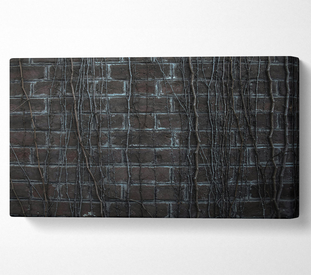  A Canvas Print of Gray Brick Vines Canvas Print