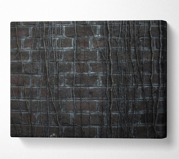  A Canvas Print of Gray Brick Vines Canvas Print