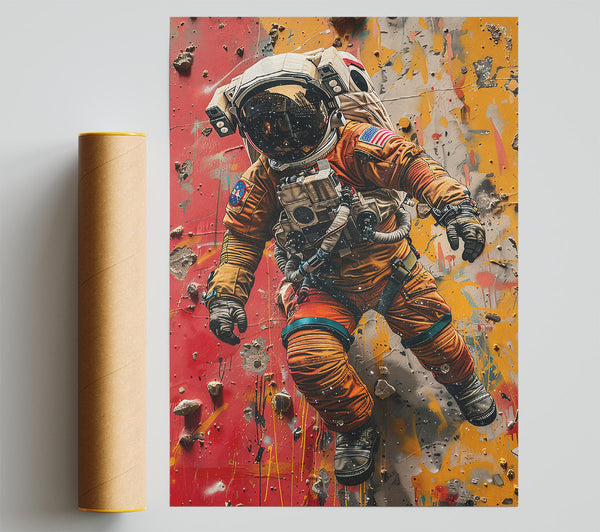 Orange Spacewalk Poster
