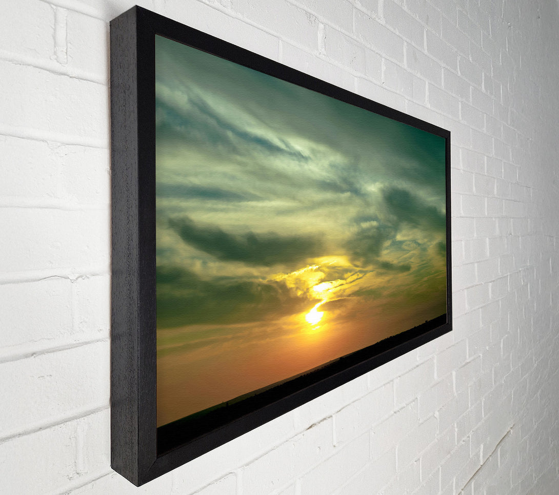  A Canvas Print of Golden Sunset Clouds Canvas Wall Art