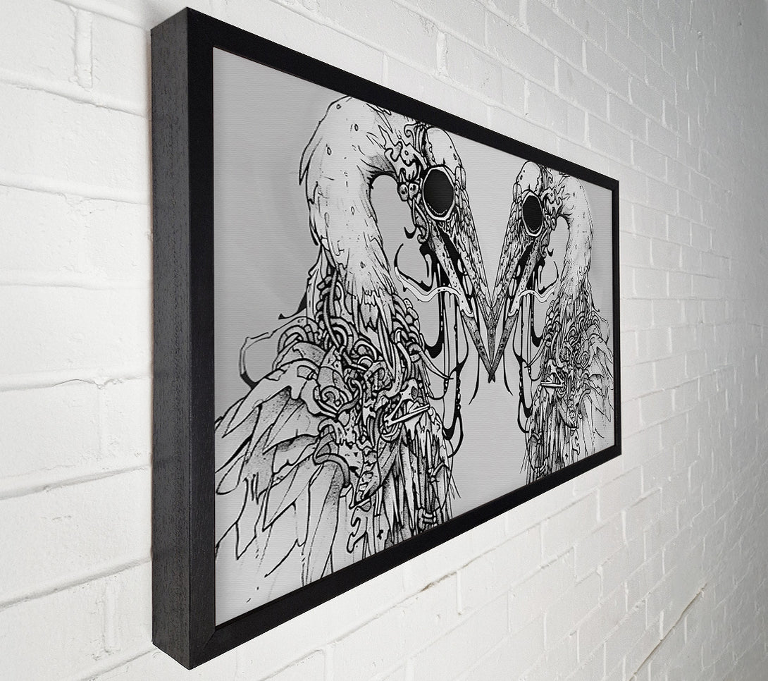  A Canvas Print of Black Winged Embrace Canvas Wall Art