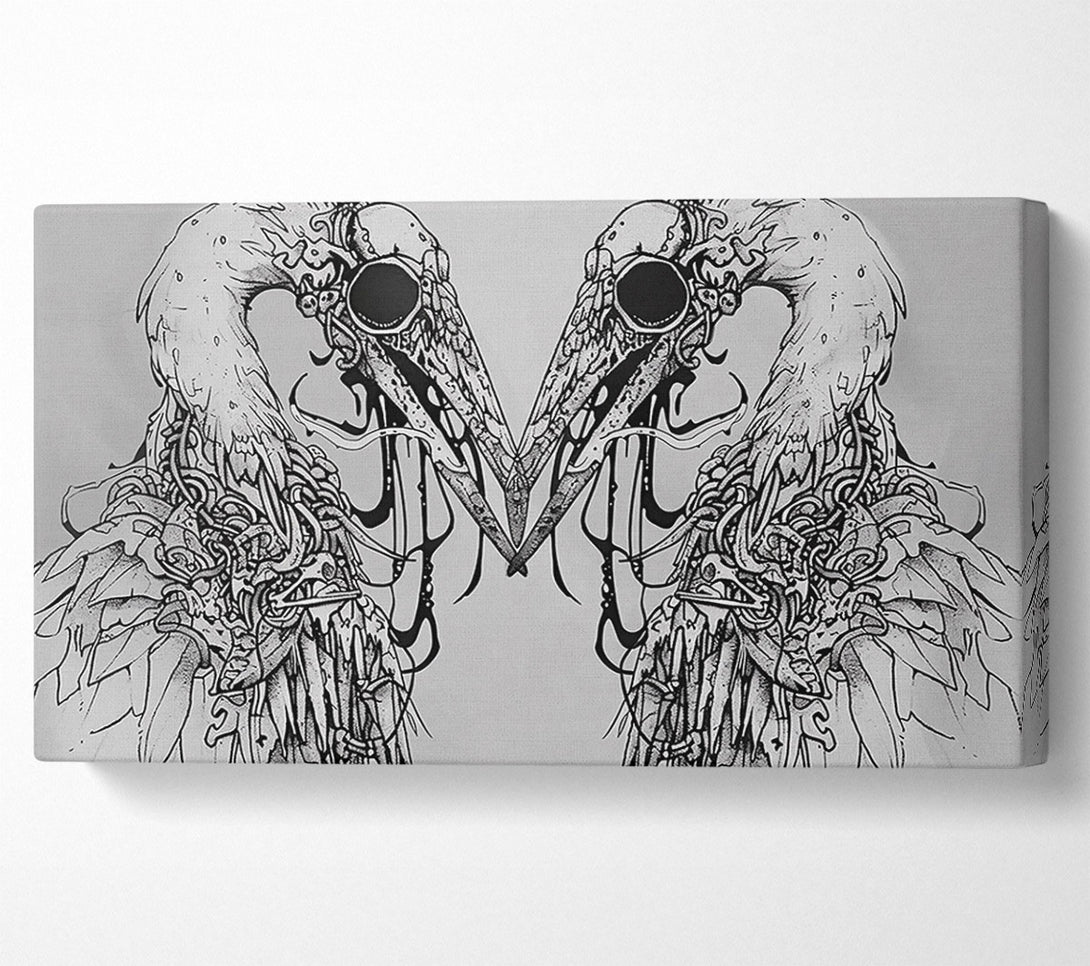  A Canvas Print of Black Winged Embrace Canvas Wall Art