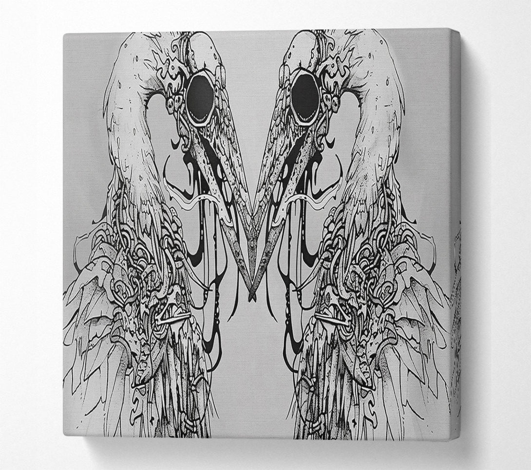 A Canvas Print of Black Winged Embrace Canvas Wall Art