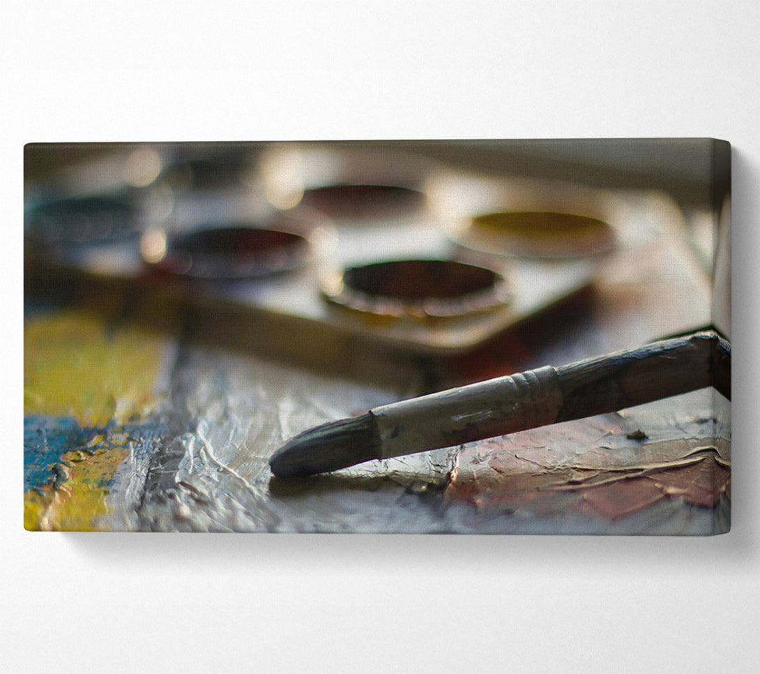  A Canvas Print of Grey Brush Strokes Canvas Art