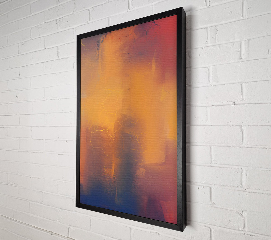  A Canvas Print of Golden Crackled Sunset Canvas Print