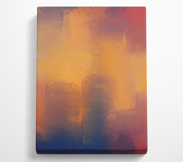  A Canvas Print of Golden Crackled Sunset Canvas Print