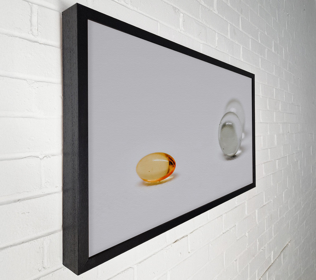  A Canvas Print of Amber Capsule Reflection Canvas Wall Art