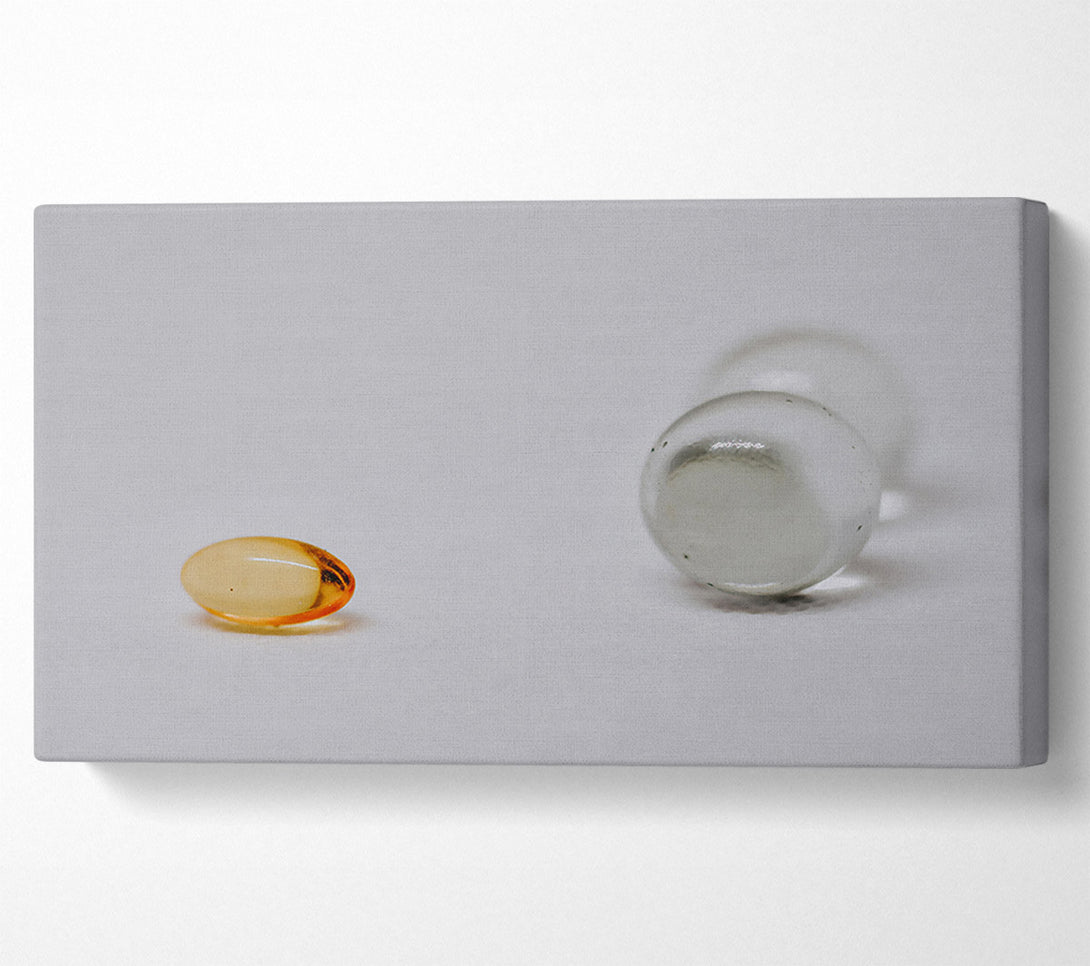  A Canvas Print of Amber Capsule Reflection Canvas Wall Art