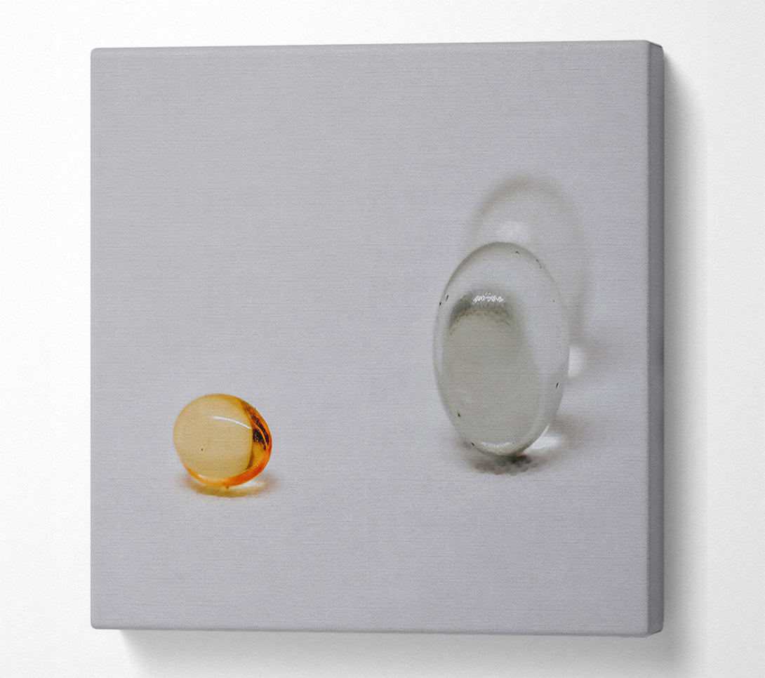  A Canvas Print of Amber Capsule Reflection Canvas Wall Art