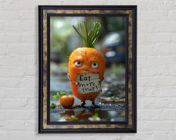 Eat More Vegetables Framed Print