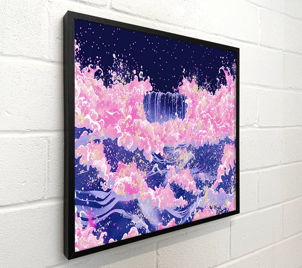 Pink Waves And Stars