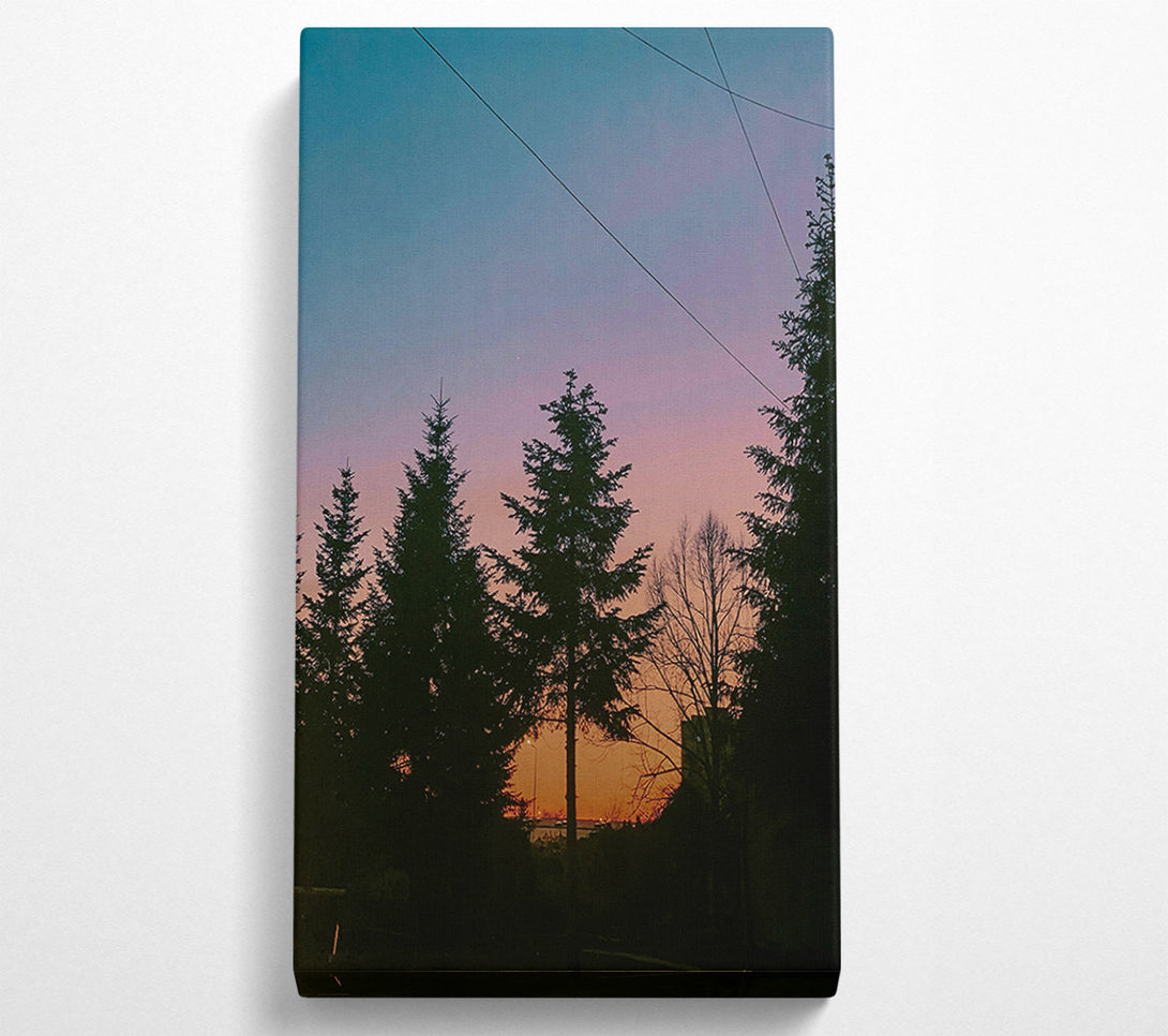  A Canvas Print of Pink Sky Silhouette Canvas Print