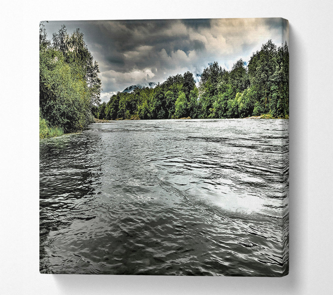  A Canvas Print of Silver River Calm Canvas Wall Art