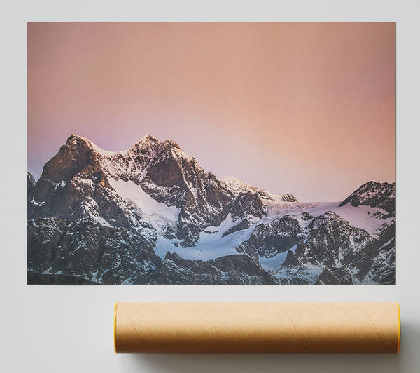 Pink Mountain Peaks Print