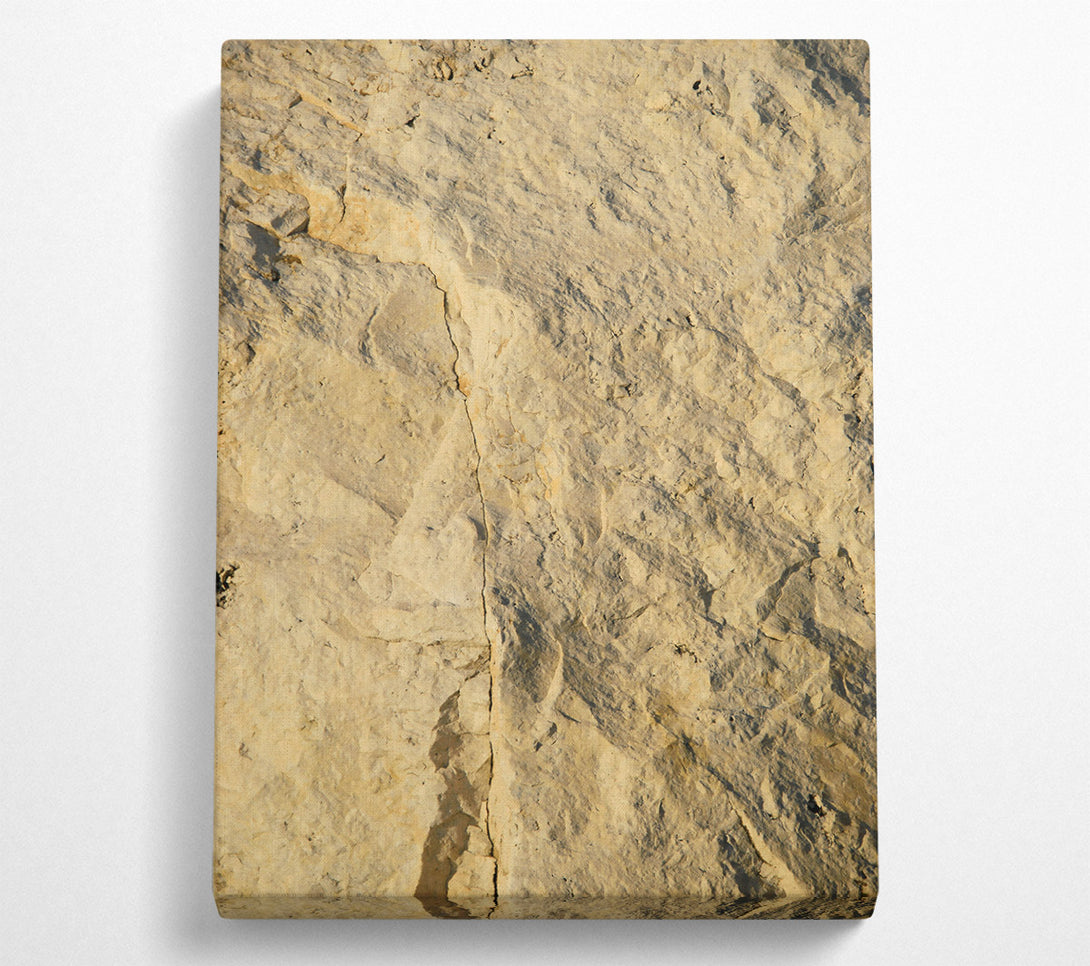  A Canvas Print of Pale Stone Crack Canvas Print