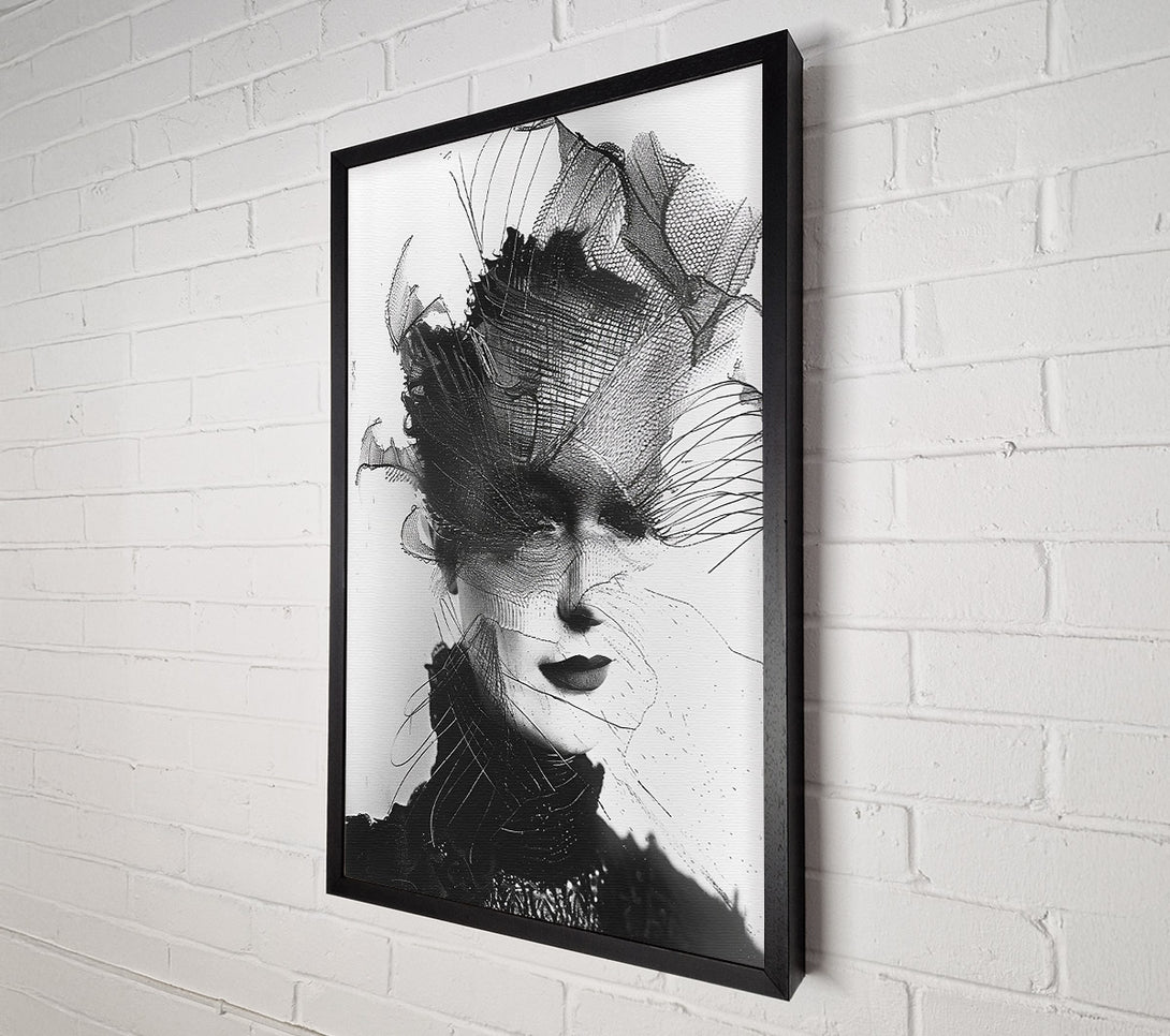  A Canvas Print of Black Veil Abstraction Canvas Art