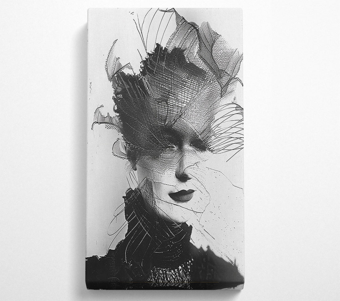  A Canvas Print of Black Veil Abstraction Canvas Art