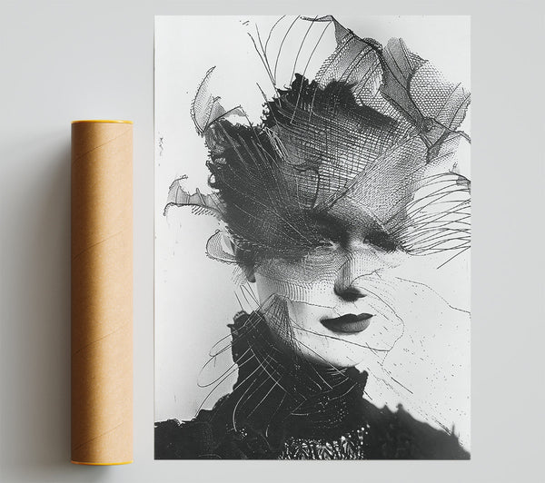 Black Veil Abstraction Poster