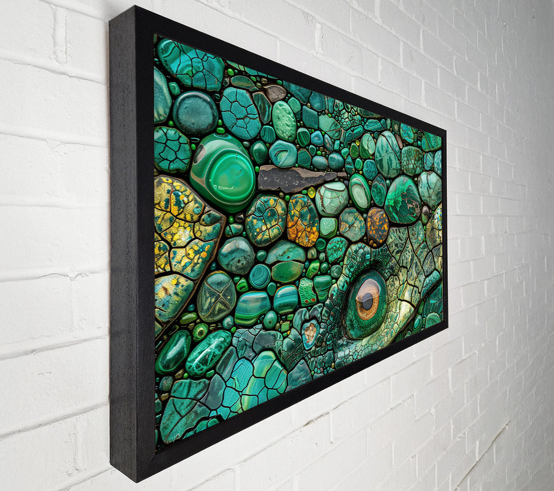  A Canvas Print of Emerald Eye Mosaic Canvas Print
