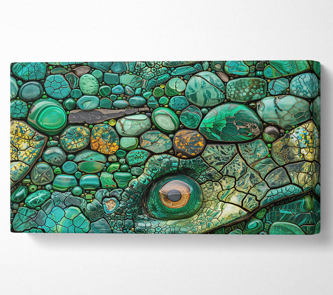  A Canvas Print of Emerald Eye Mosaic Canvas Print