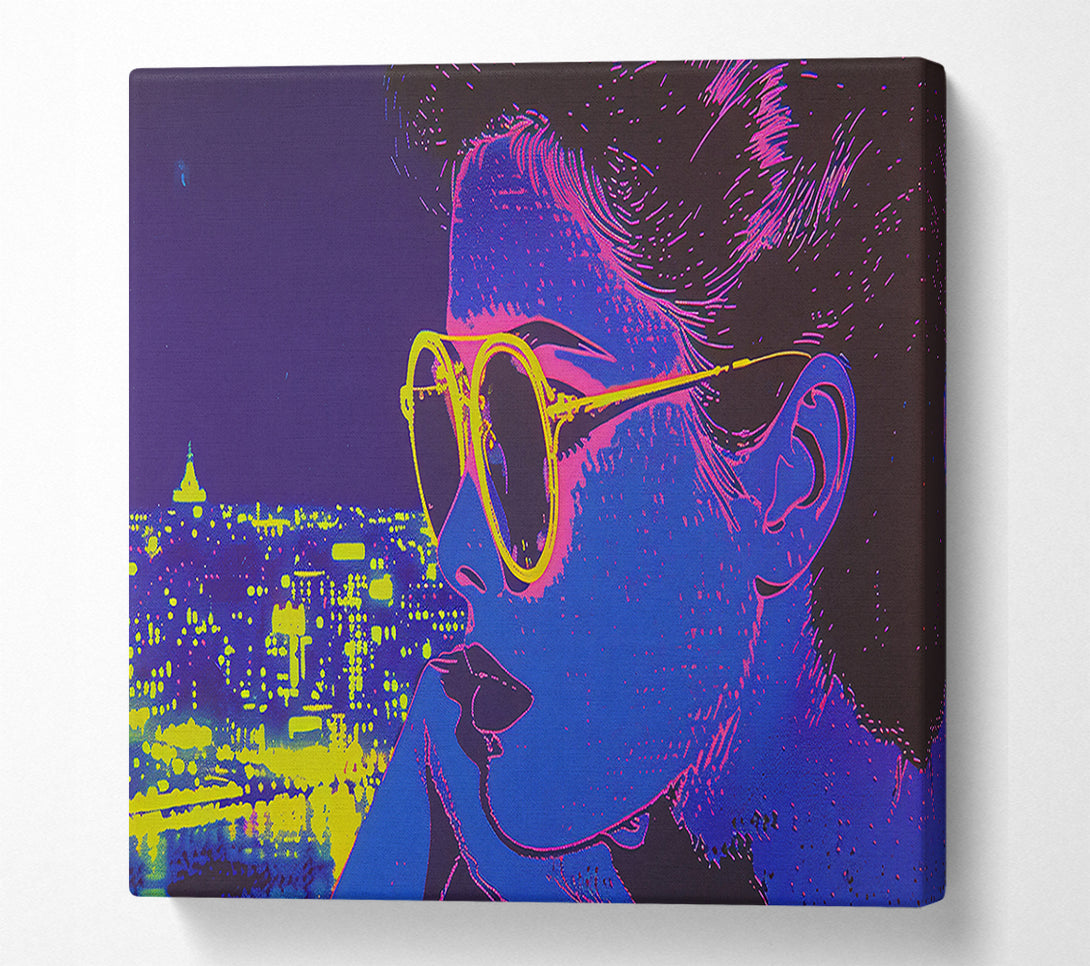  A Canvas Print of Blue City Dreams Canvas Art
