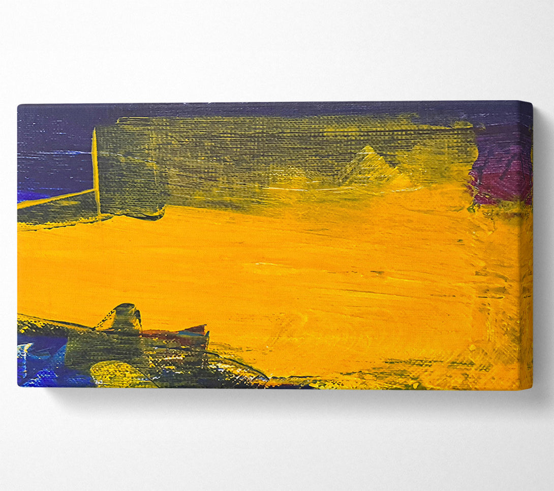  A Canvas Print of Golden Abstract Landscape Canvas Print