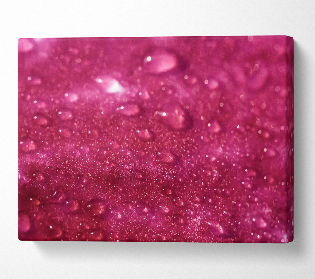  A Canvas Print of Crimson Dew Drops Canvas Print