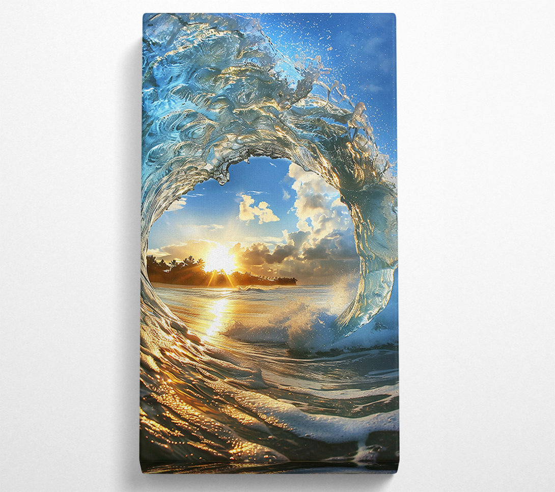  A Canvas Print of Golden Wave Embrace Canvas Art