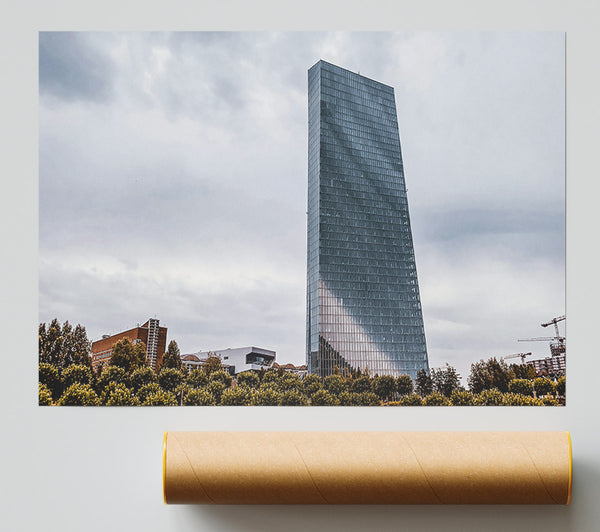 Grey Glass Tower Print