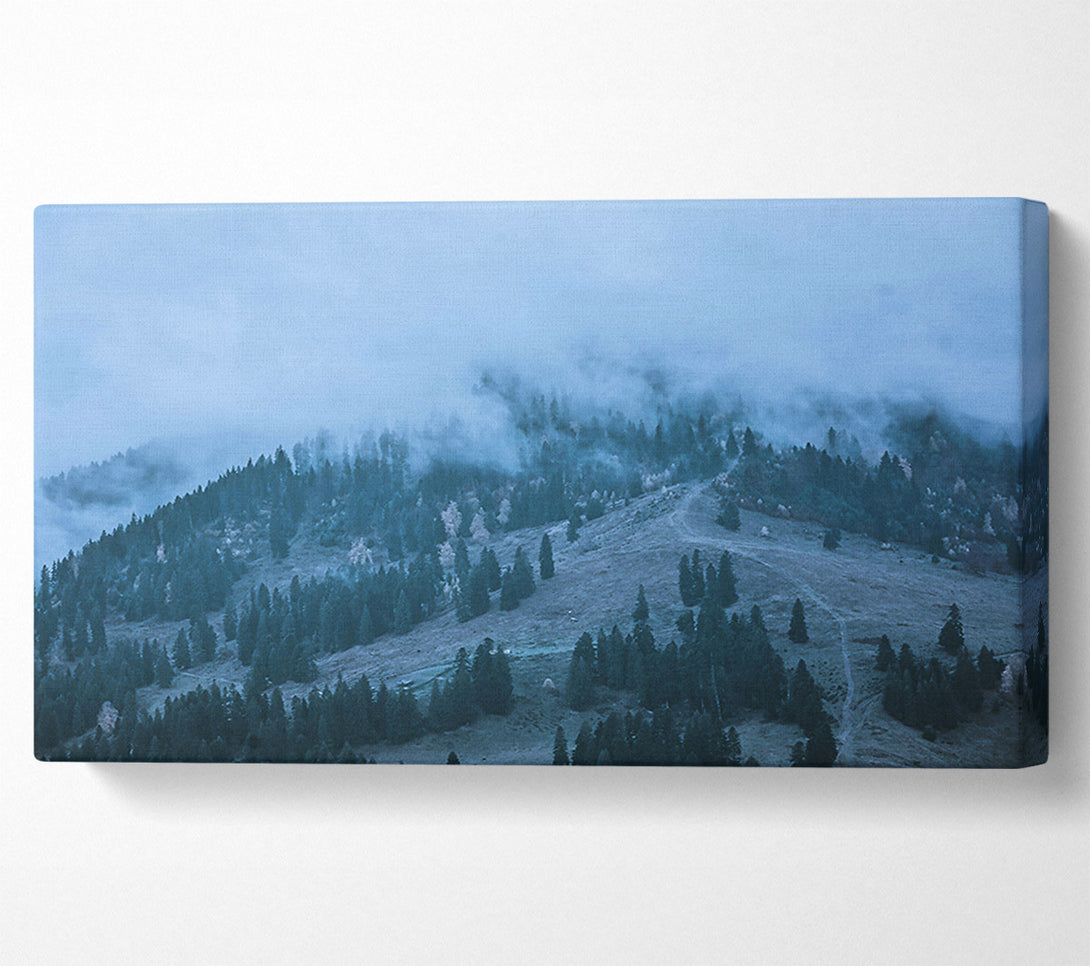  A Canvas Print of Blue Mist Mountainside Canvas Wall Art