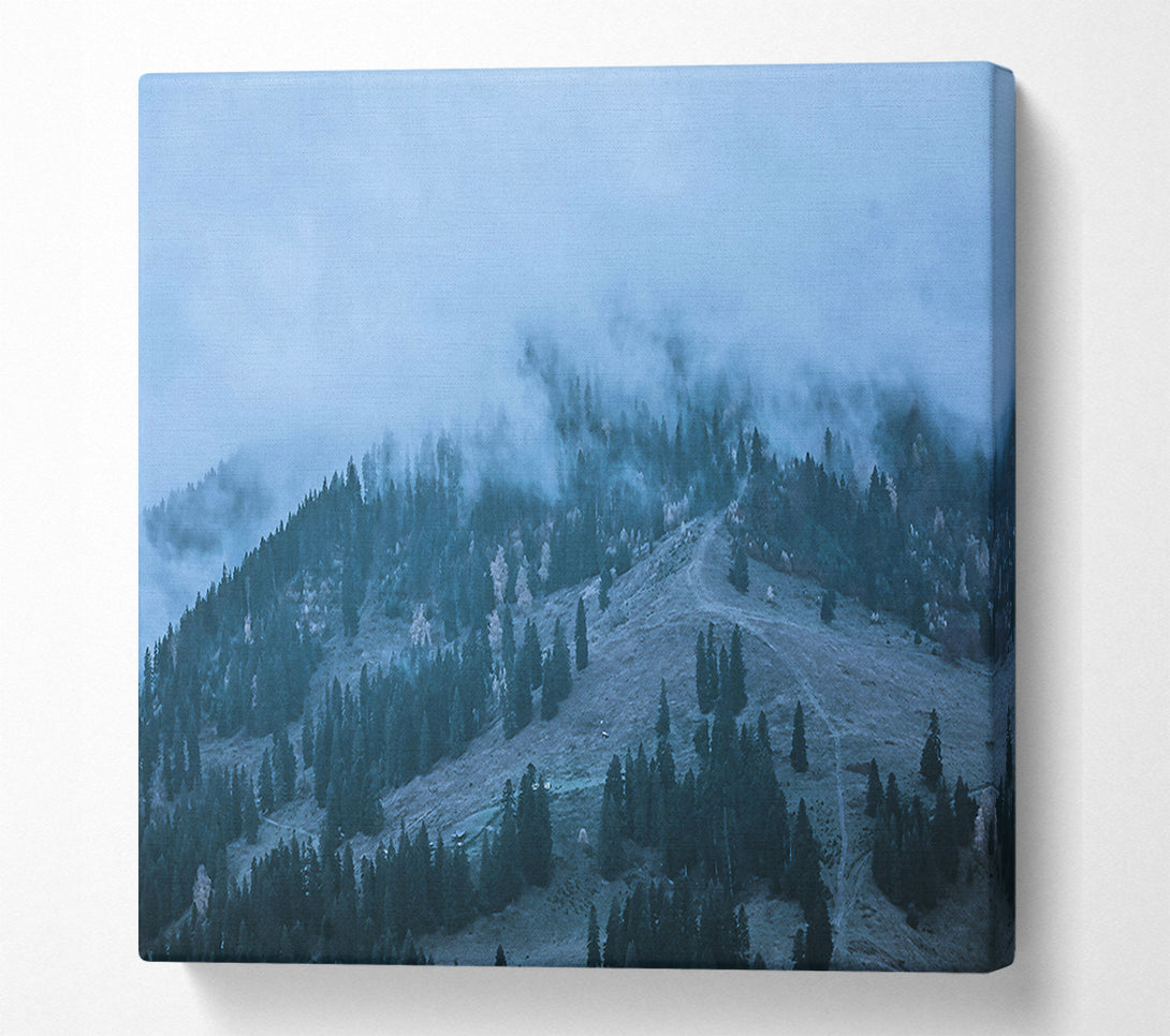  A Canvas Print of Blue Mist Mountainside Canvas Wall Art