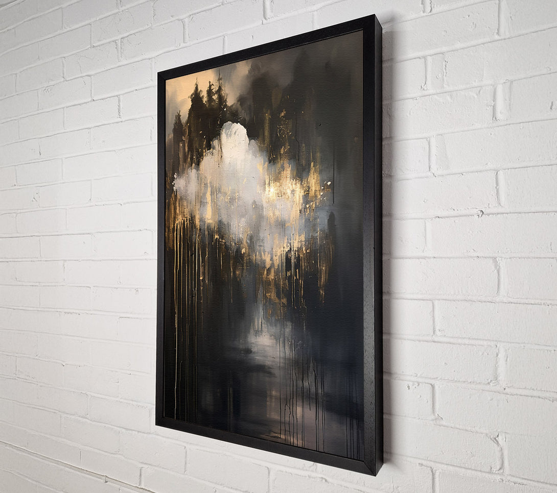  A Canvas Print of Golden Foggy Depths Canvas Art