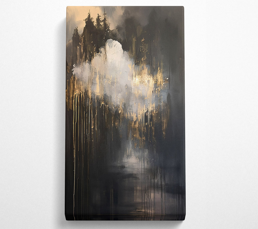  A Canvas Print of Golden Foggy Depths Canvas Art
