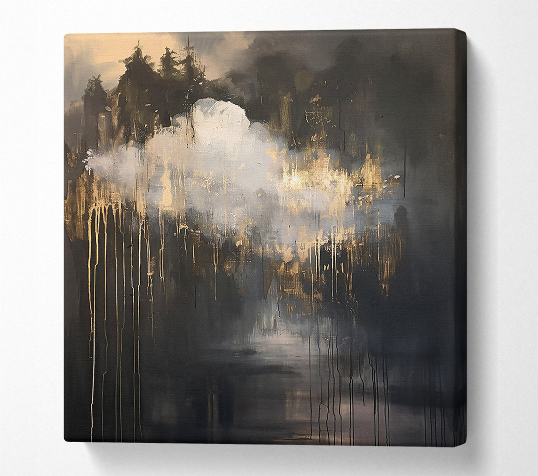  A Canvas Print of Golden Foggy Depths Canvas Art