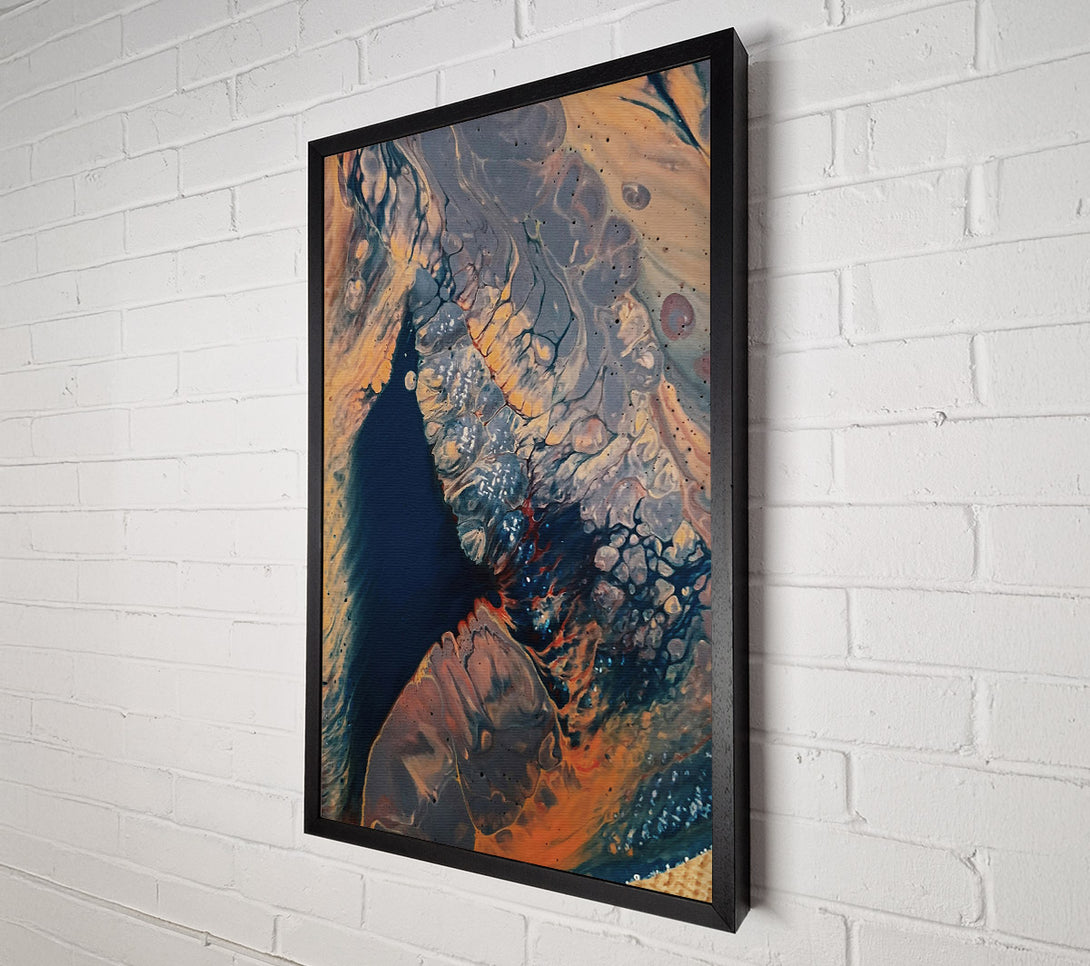  A Canvas Print of Orange Cosmic Swirl Canvas Wall Art
