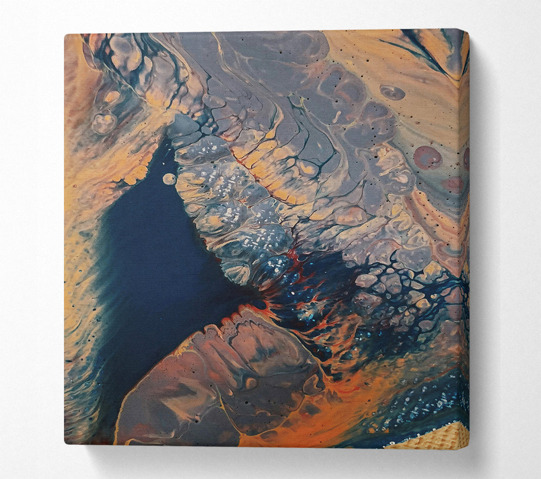  A Canvas Print of Orange Cosmic Swirl Canvas Wall Art