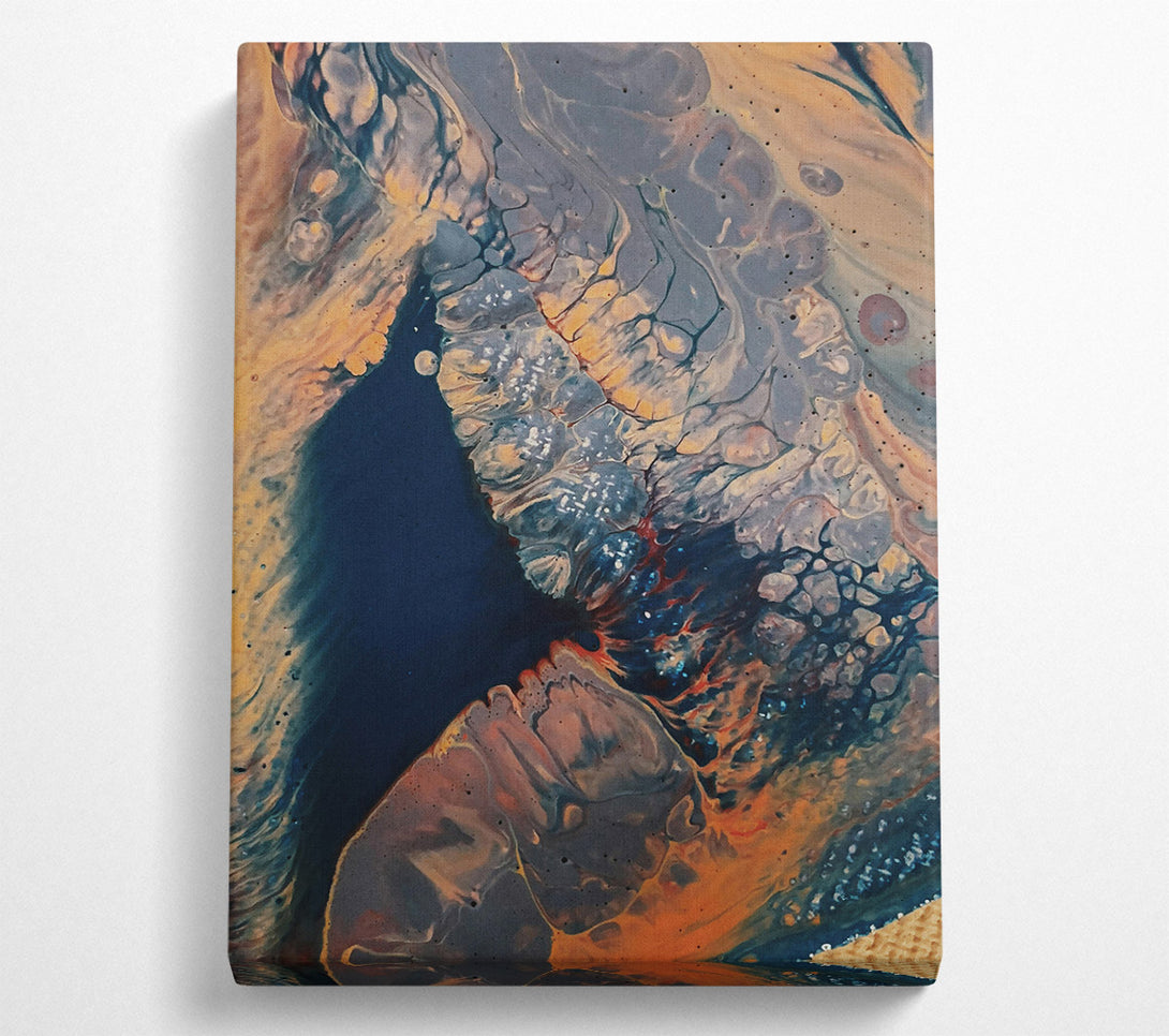  A Canvas Print of Orange Cosmic Swirl Canvas Wall Art
