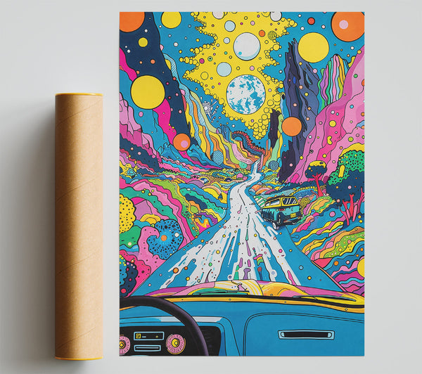 Blue Road Through Cosmos Giclee Print
