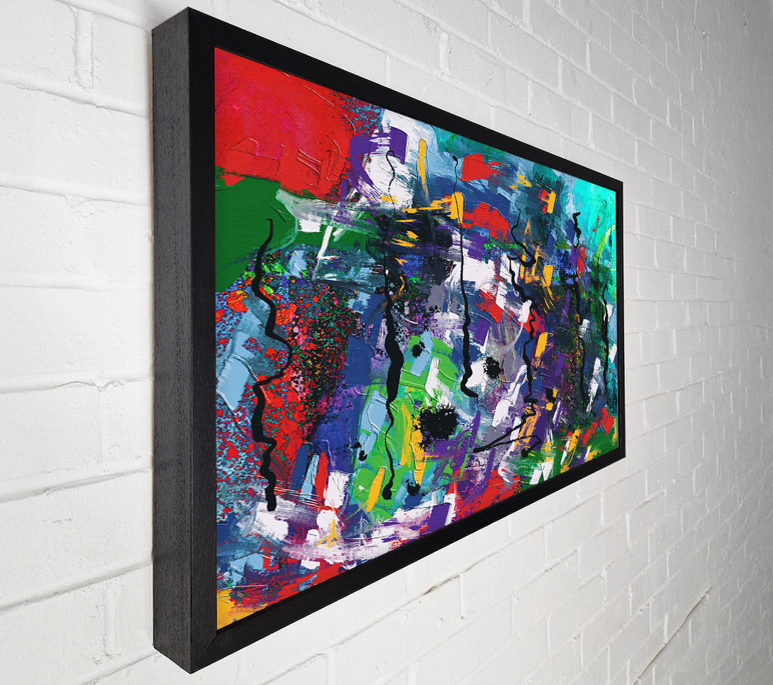  A Canvas Print of Blue And Black Burst Canvas Art