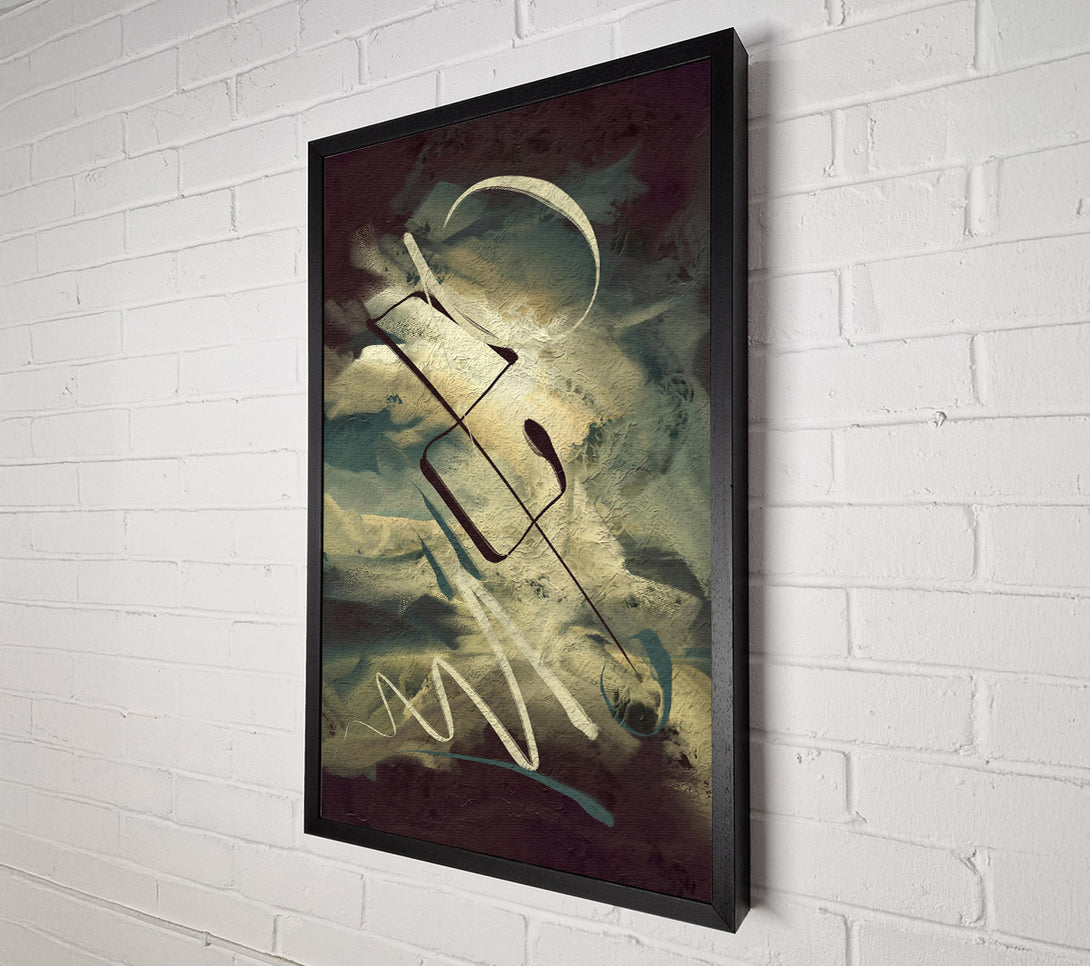  A Canvas Print of Beige Abstract Strokes Canvas Wall Art