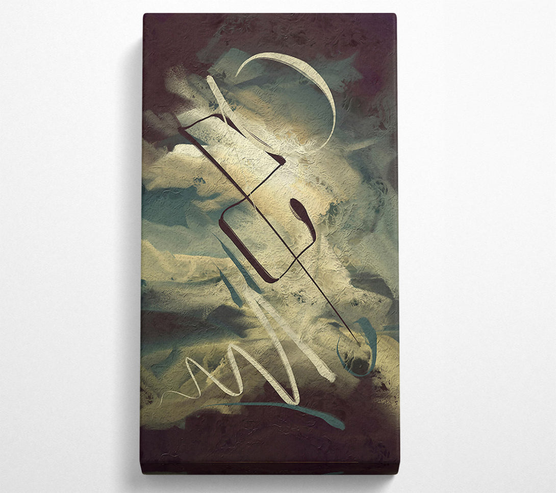  A Canvas Print of Beige Abstract Strokes Canvas Wall Art