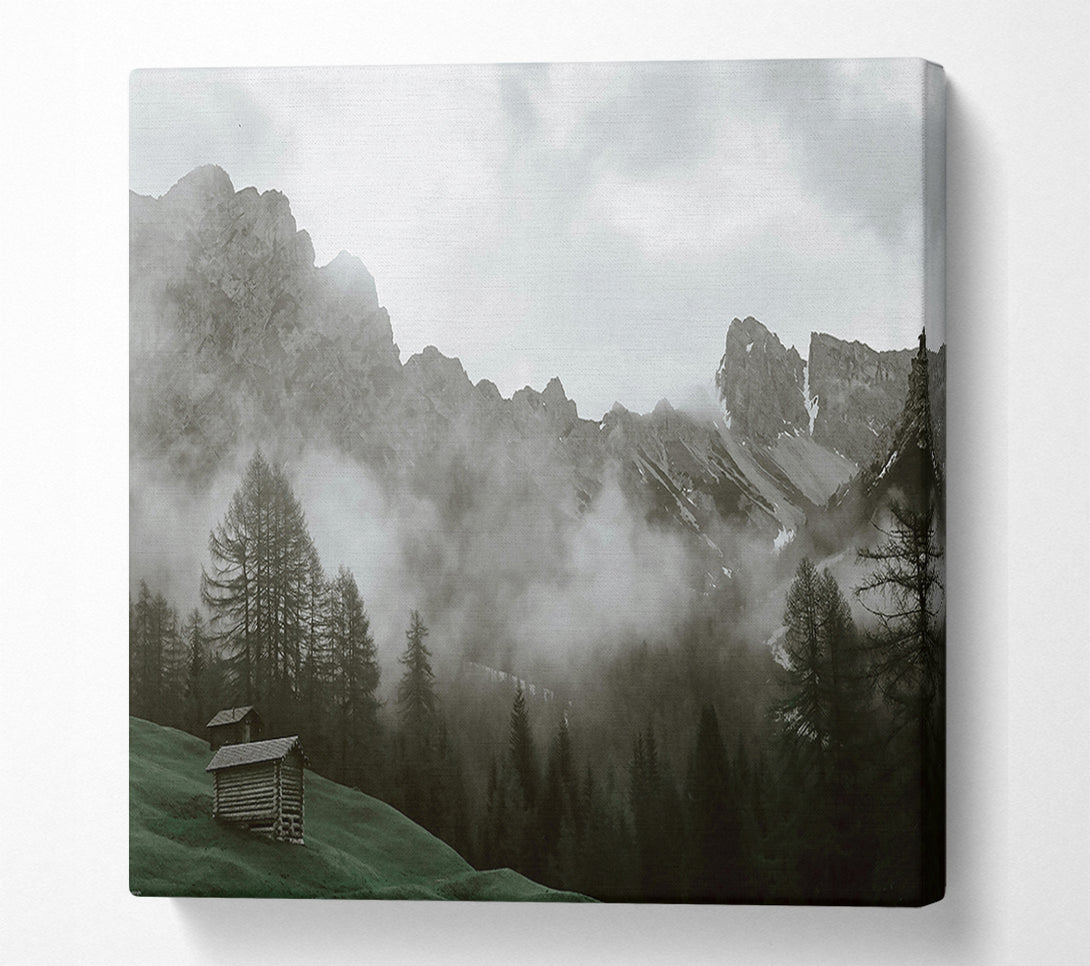  A Canvas Print of Green Mist Mountains Canvas Art