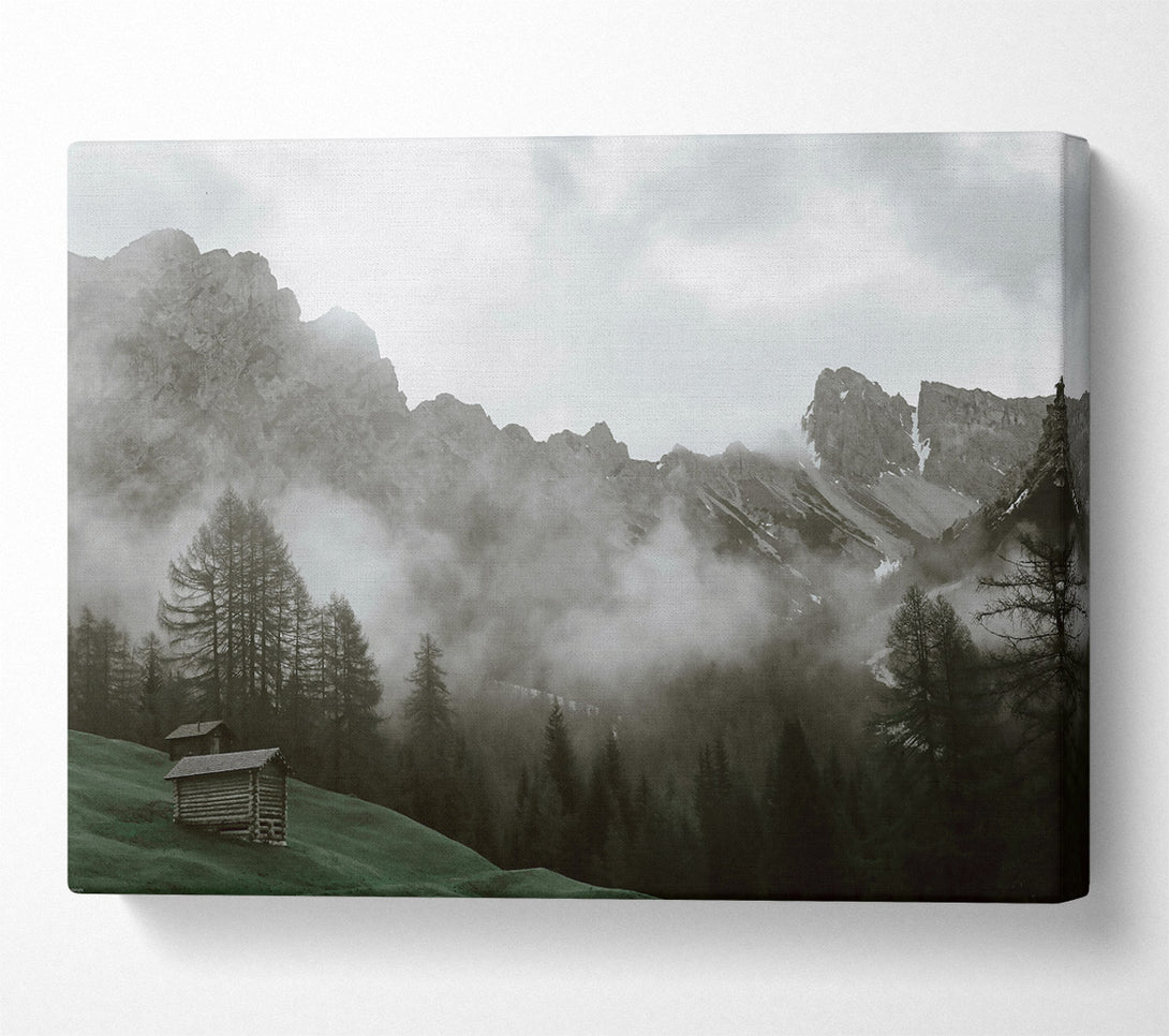  A Canvas Print of Green Mist Mountains Canvas Art