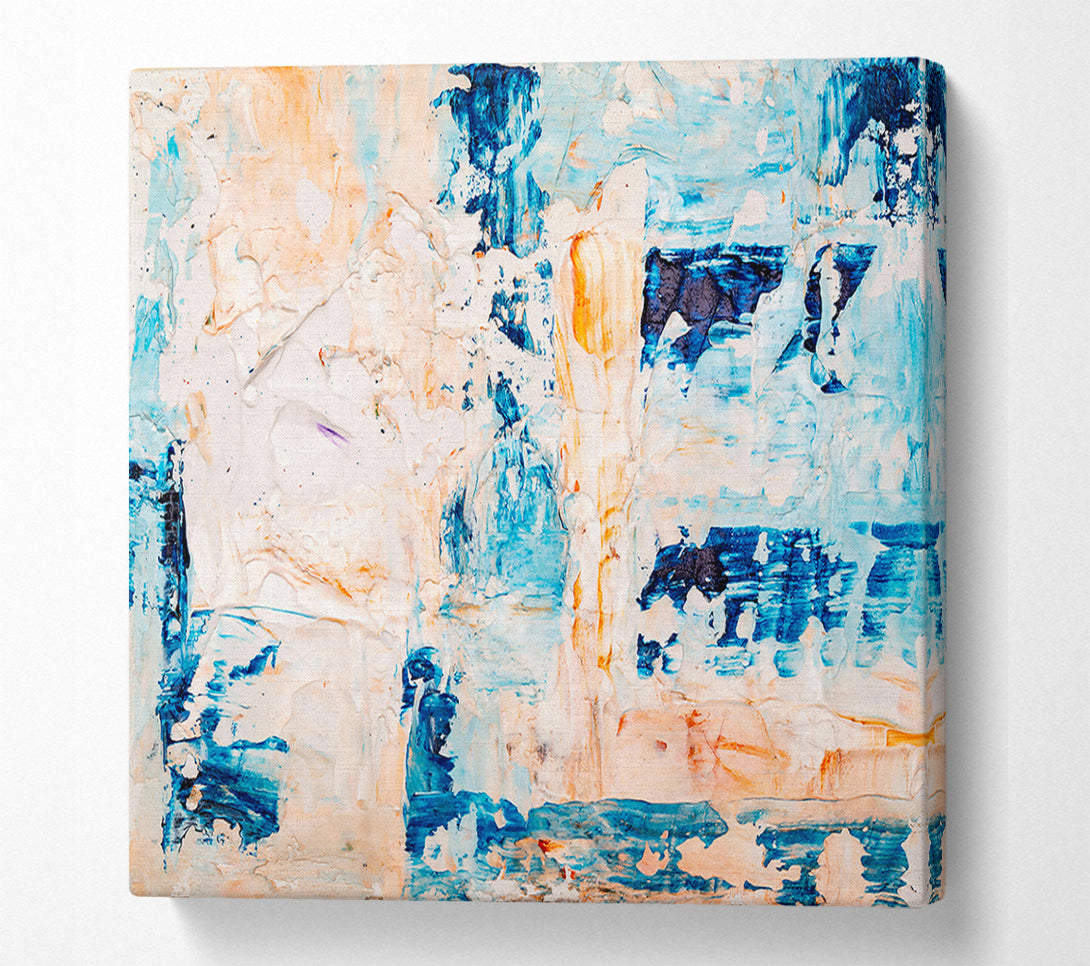  A Canvas Print of Azure And Peach Hues Canvas Art