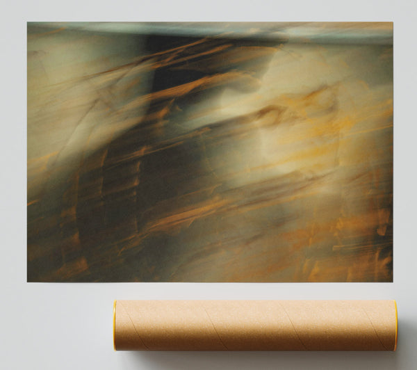 Golden Haze Abstract Print
