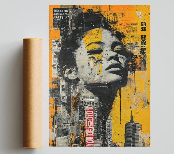 Golden City Gaze Giclee Print