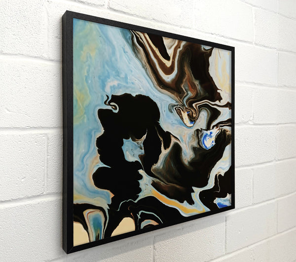 Black And Azure Swirls